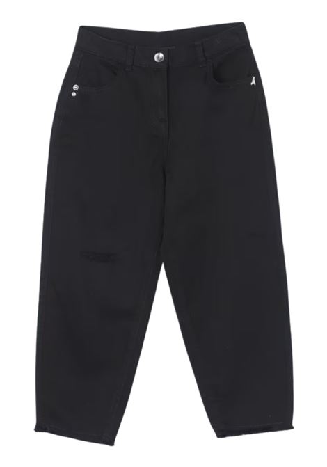 Black cotton jeans for girls Patrizia Pepe | 7P0350/MANERO